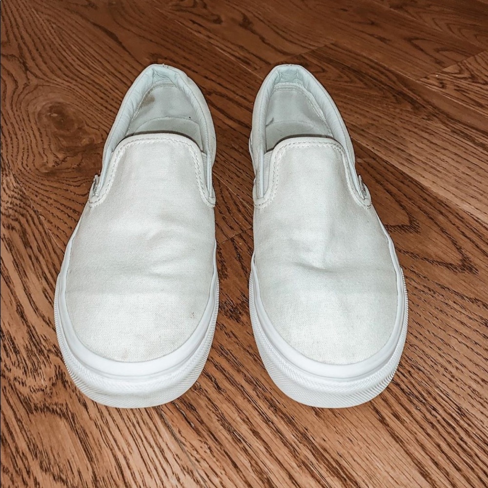 Classic White Vans Slipons